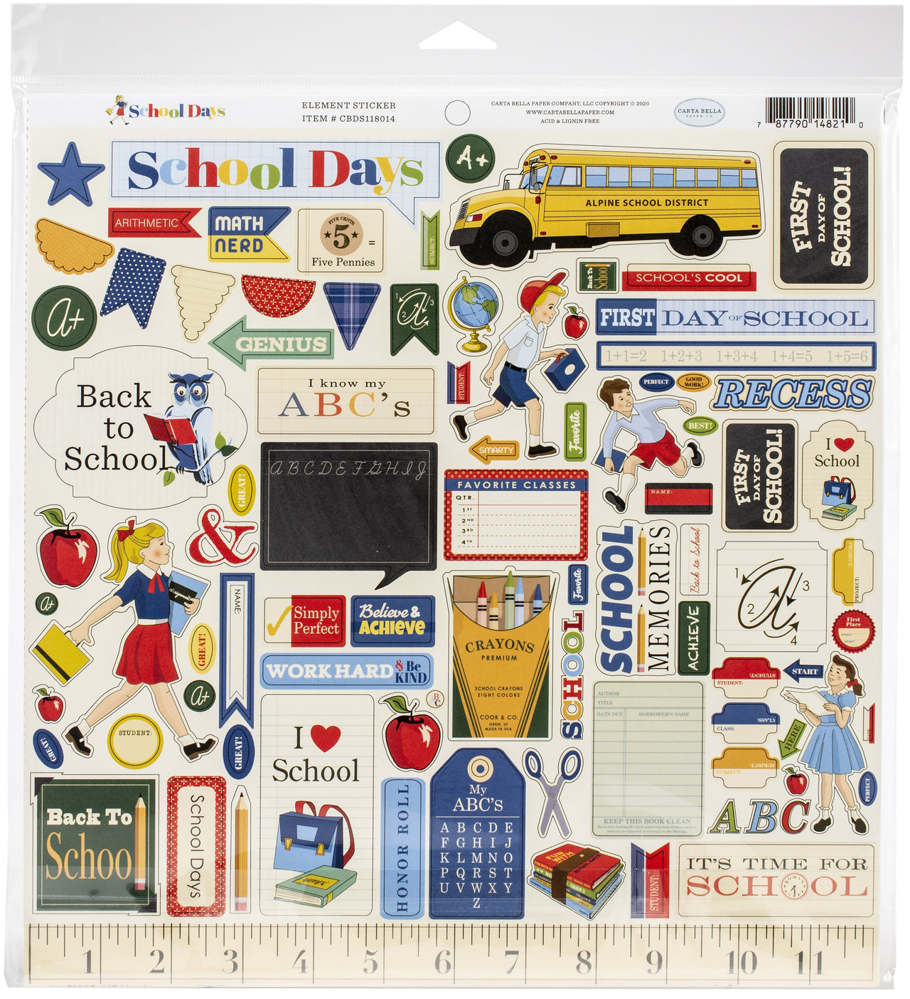 Echo Park Paper Carta Bella Collection Kit 12"X12" - School Days