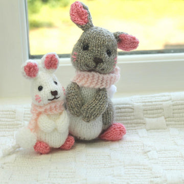 Grey bunny and little mouse
