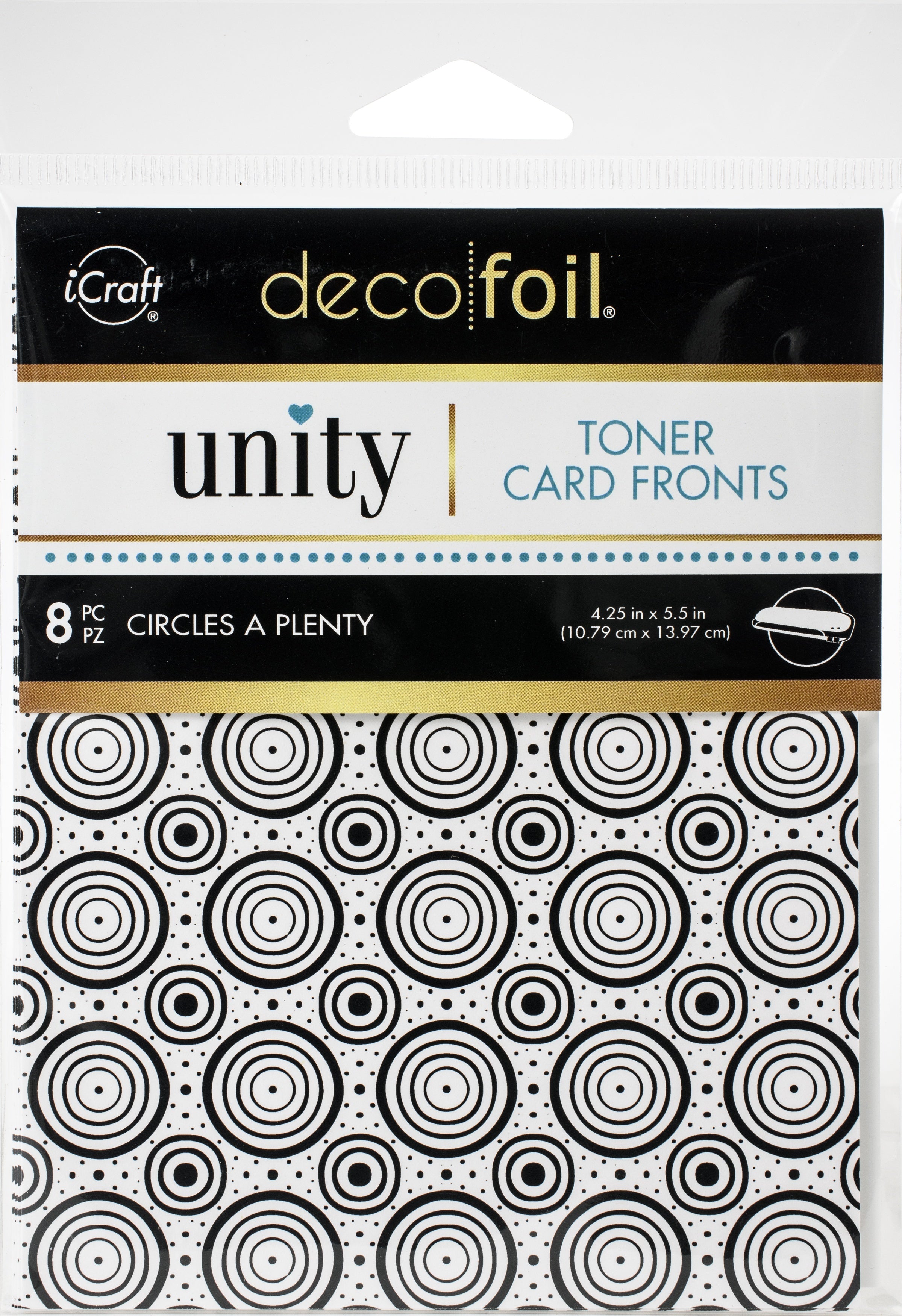 Therm O Web Deco Foil Toner Card Fronts By Unity 4.25"X5.5" 8/Pkg - Circles A Plenty