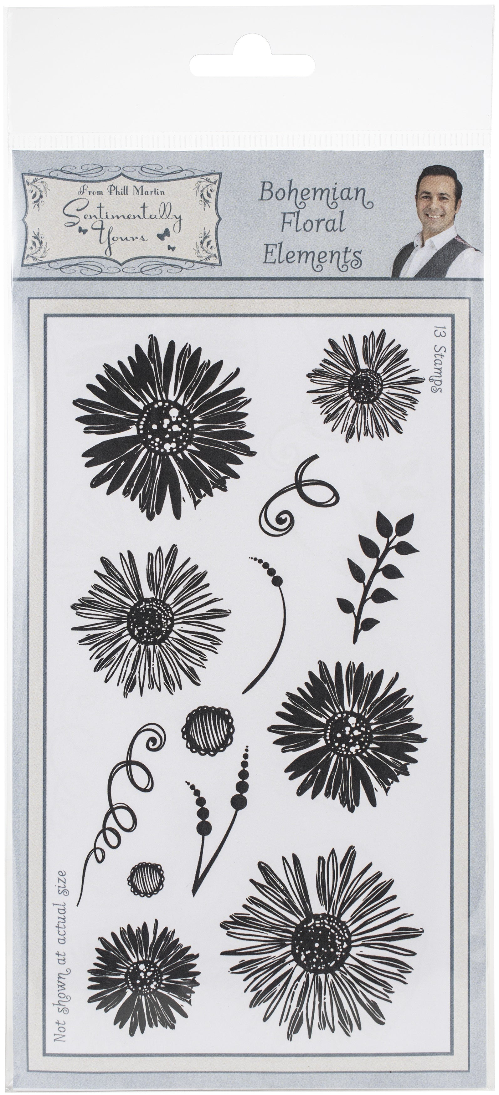 Creative Expressions Sentimentally Yours By Phill Martin DL Clear Stamps - Bohemian Floral Elements