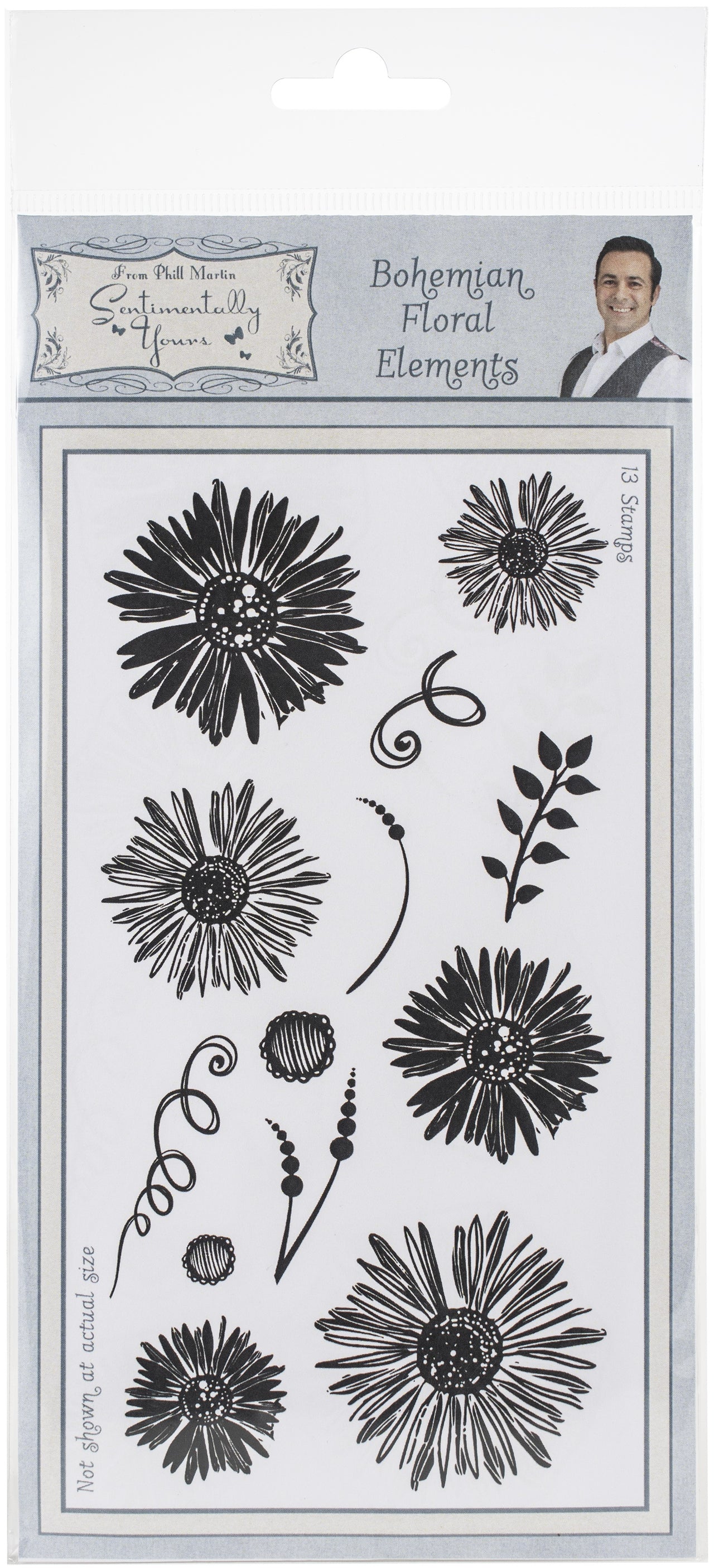Creative Expressions Sentimentally Yours By Phill Martin DL Clear Stamps - Bohemian Floral Elements
