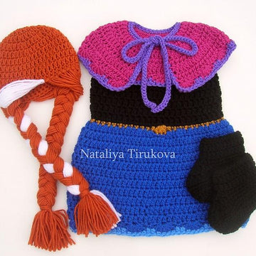 Anna Frozen Hat and Dress Outfit