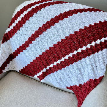 Candy Cane Stripes C2C Afghan