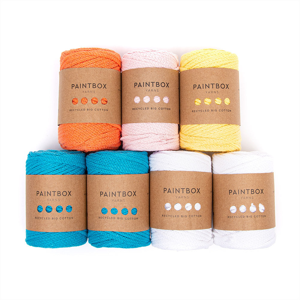 Dazzling Bathmat Colourful Home Collection - Paintbox Yarns Recycled Big Cotton 7 Ball Colour Pack