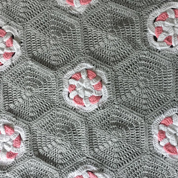Granny Hexagon Baby Blanket N 360