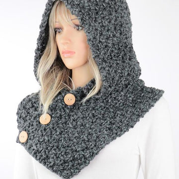 Elena Knit Hooded Cowl #804