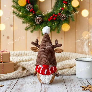 Gnome Christmas deer