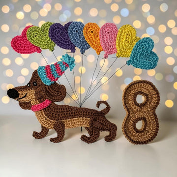 Crochet Animal Number 8 Dachshund