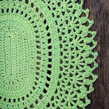 Blooming Ivy Oval Doily