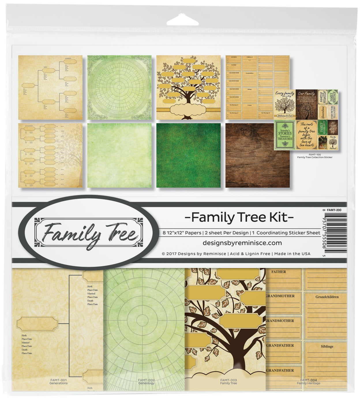 Reminisce Collection Kit 12"X12" - Family Tree