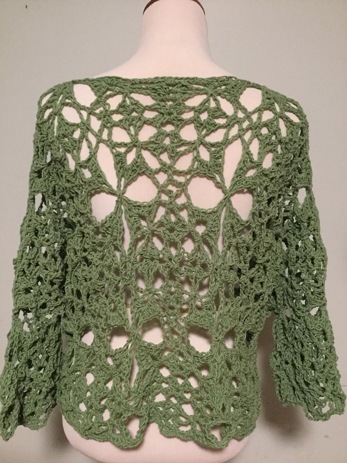 Twist-Front Lace Motif Sweater Top