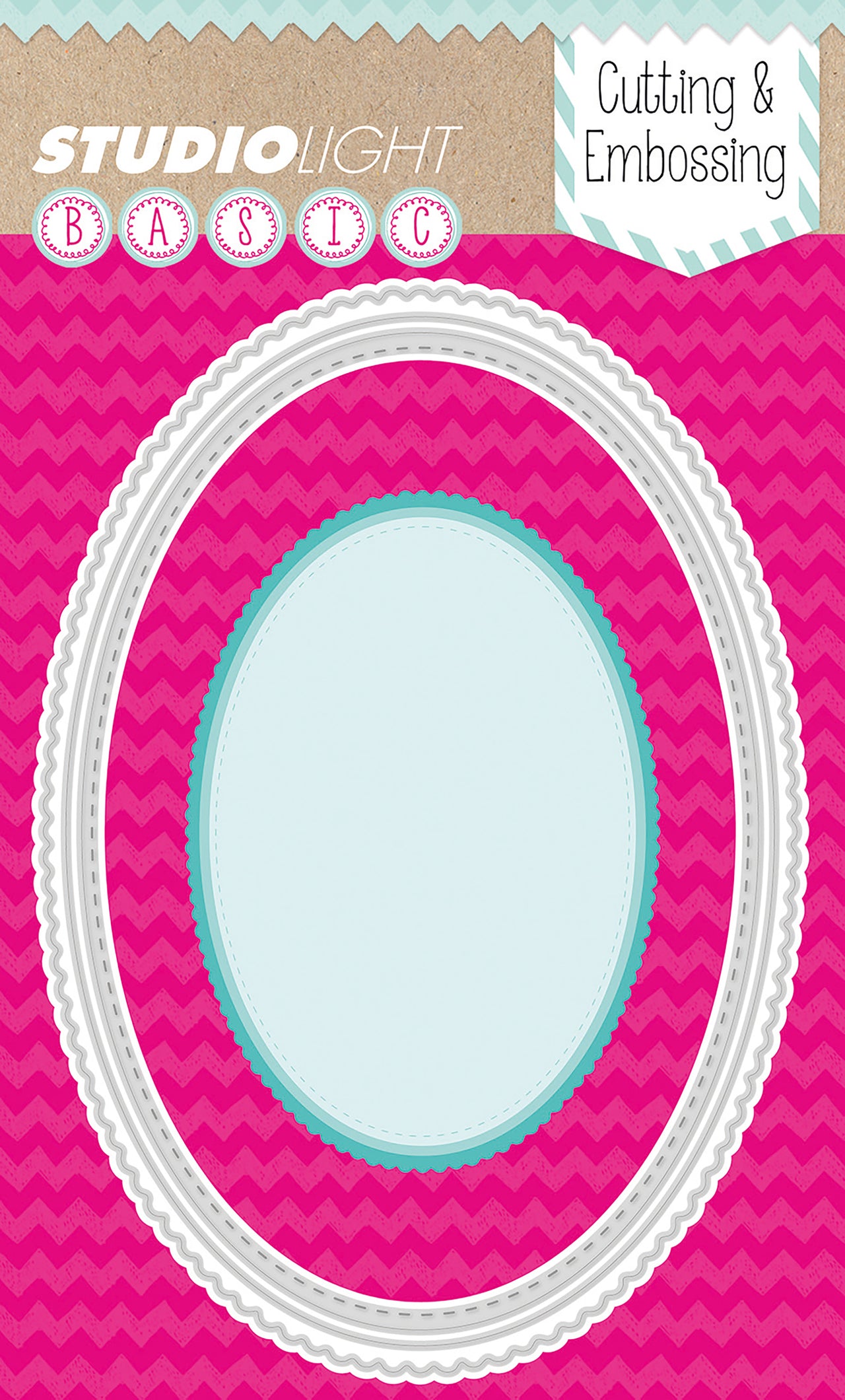 Studio Light Basic Cutting And Embossing Die - Scallop Oval