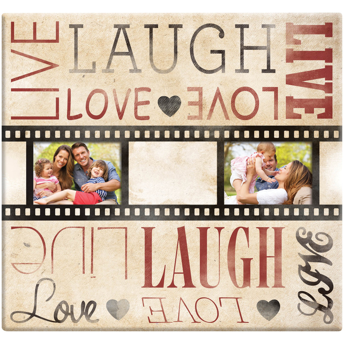 MBI Live Laugh Love Film Strip Post Bound Album 12"X12" - 104918