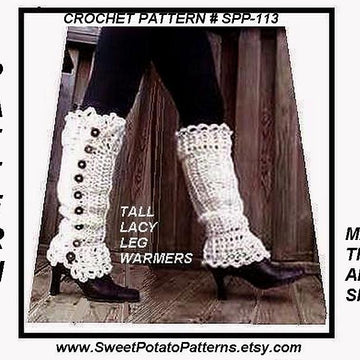 Long Lacy Legwarmers by SweetPotatoPatterns