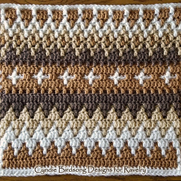 Bernie's Mittens Inspired Mosaic Crochet Square