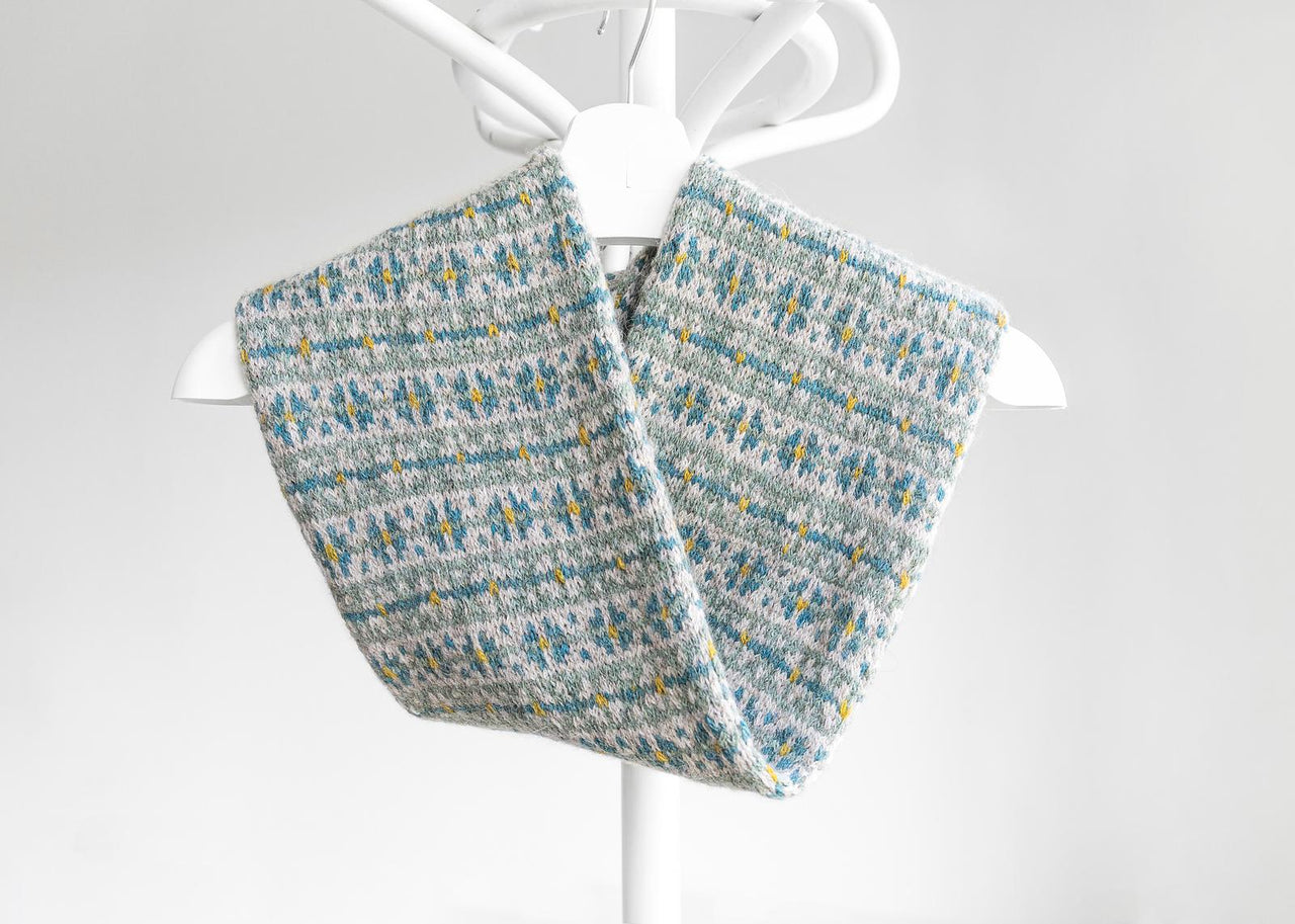 Lerwick Fair Isle Twisted Cowl