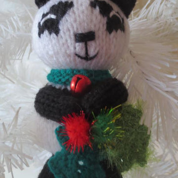 Holly Jolly Panda Hanging Ornament