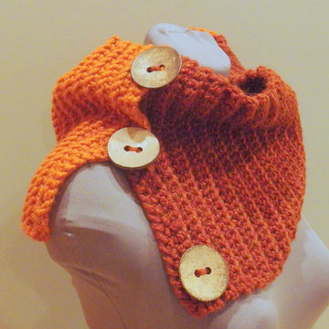 Big Thick Ribbed Button Cowl