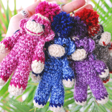Spunky The Tiny Sock Monkey Keychain