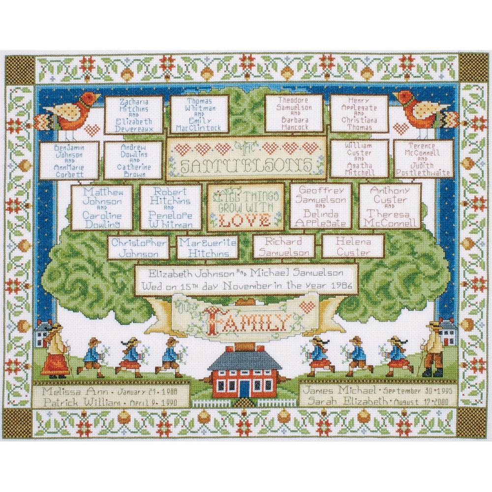 Design Works Family Tree Counted Cross Stitch Kit - 16in x 20in