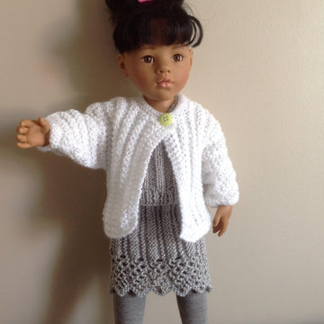 Lets party outfit. Lace edged skirt, top and Jacket for 18" doll