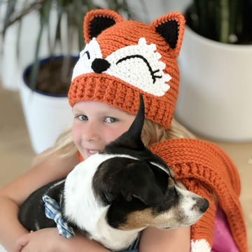 The Artful Fox Hat and Scarf