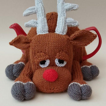 Christmas Knackered Reindeer Tea Cosy