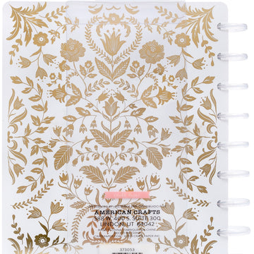American Crafts Maggie Holmes Day-To-Day Undated 12 Month Planner 7.5"X9.5" - Golden