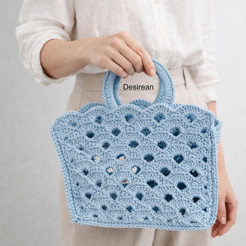 Offset Fan Stitch Crochet Bag
