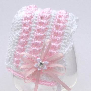 Pearls & Lace Bonnet & Booties 14-137