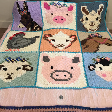 Roo Roo the Rooster C2C Graphgan Square