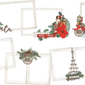 Simple Stories Country Christmas Layered Frames Die-Cuts 6/Pkg - 600388