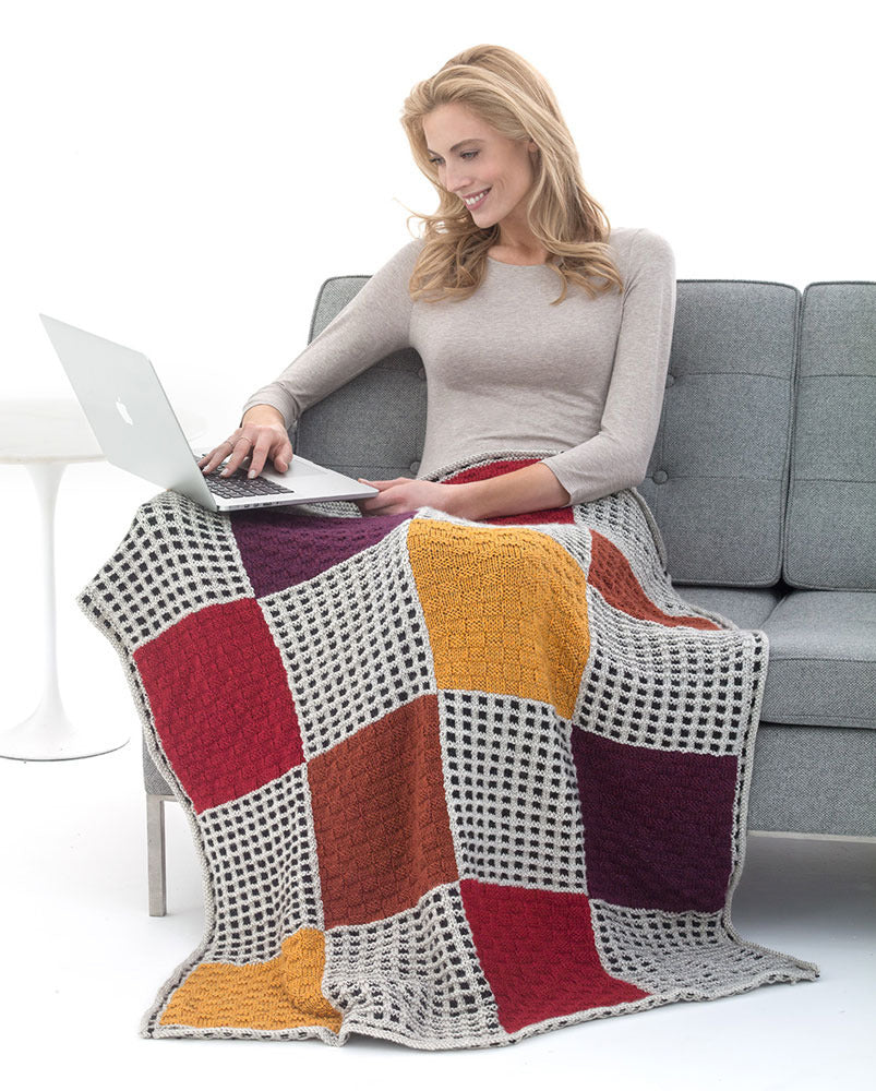 Basketweave And Slip Stitch Afghan in Lion Brand Heartland - L40171