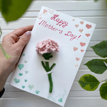 Knit Carnation Flower Pattern
