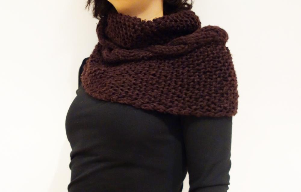 Crimson Chunky Cowl