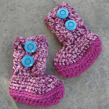 Bulky Button Loop Booties - Toddler Sizes