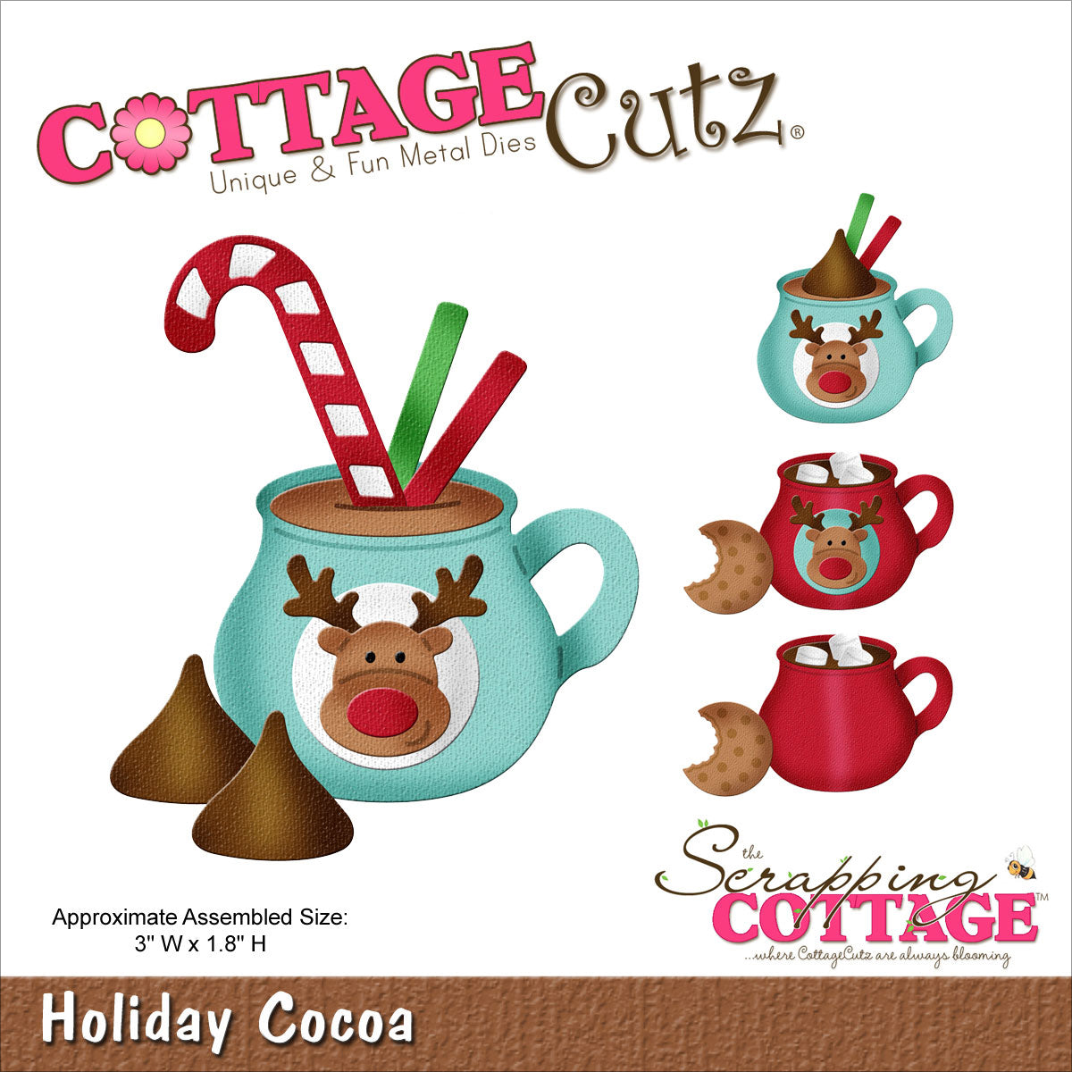 CottageCutz Dies - Holiday Cocoa 3"X1.8"