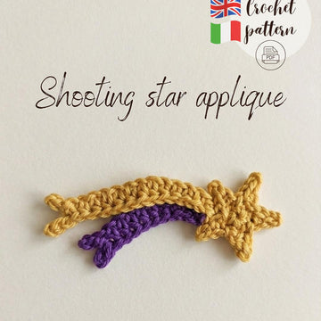 Christmas Star Crochet Pattern, Shooting Star Applique