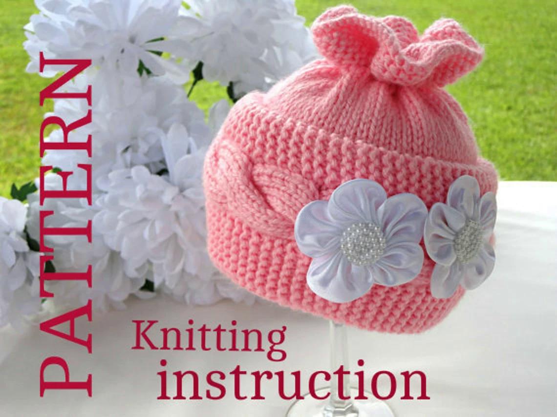 Knitting PATTERN Sweet Baby Hat by Elena Mitchell