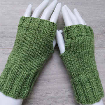 Ladies Fingerless Gloves Lacy, Plain or Cable Mittens One Size LH036