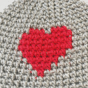 Pebbled Heart Beanie