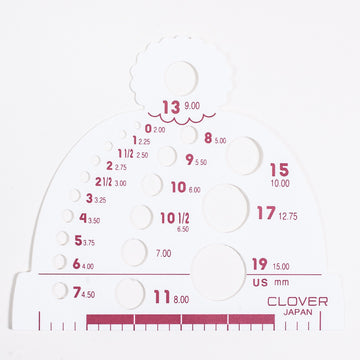 Clover Knitting Needle Gauge