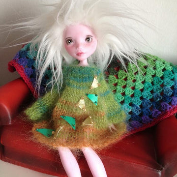 Airy Fairy tunic dress and vinyl skirt for 12" Blythe, Middie Blythe and Monster High dolls