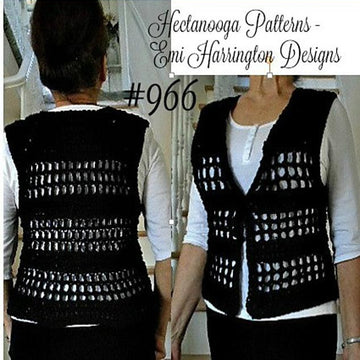 966 black mesh vest