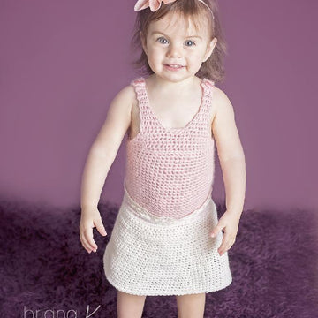 Lace Trim Crochet Skirt