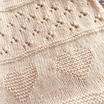 Heart Stripe Blanket, Knitting Pattern