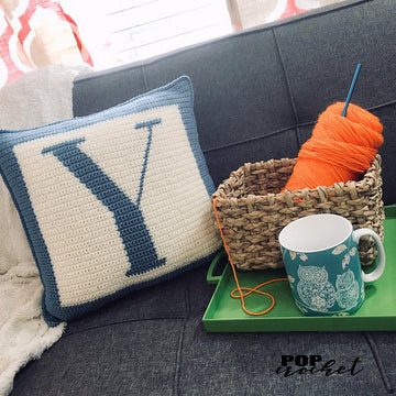 Letter Y Throw Pillow