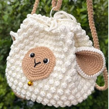 Sheep Bucket Bag Crochet Pattern PDF | Cute Crossbody Bag