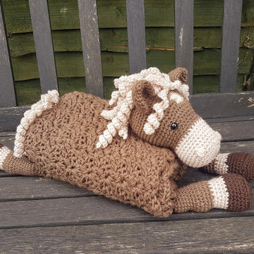 3in1 Farm Horse Pony Folding Baby Blanket