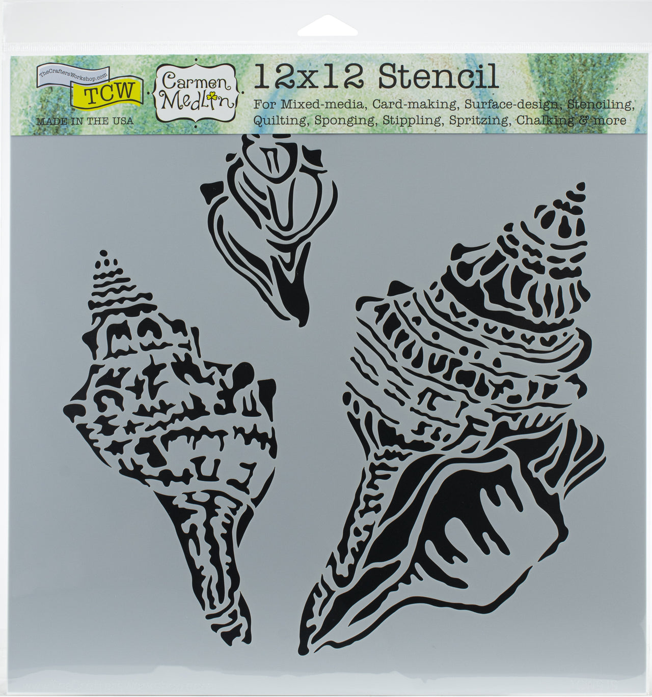 The Crafter's Workshop Crafter's Workshop Template 12"X12" - Conch Shells